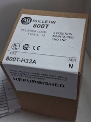 ALLEN BRADLEY 800T-H33A SELECTOR SWITCH 2 POS MAIN 1NO/1NC KEY REM BOTH SERIES N
