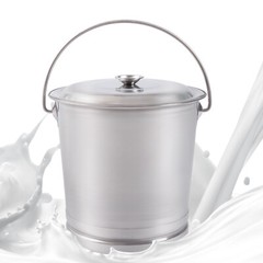 Stainless Steel Milk Pail Bucket with Lid Handle 8.5 Qt Milk Pail Stainless
