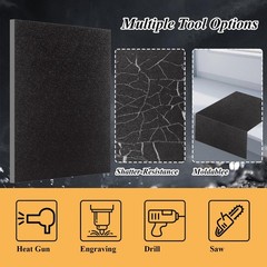 3 PCS 1/4 ABS Plastic Sheet 1/4 Inch Thick 12″ x 16″ Black Plastic Sheet PVC …