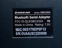 IOGEAR GBC232A BLUETOOTH SERIAL ADAPTER W/POWER ADAPTER YHSW-070030U