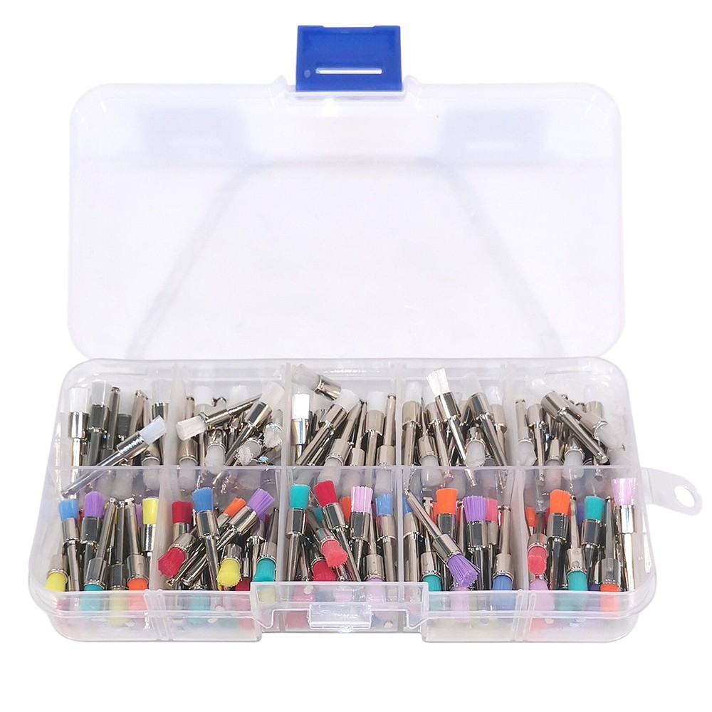 100/200pcs Dental Latch type Rubber Polishing Cups Brushes Tooth Prophy Polisher