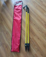 Surveying Bipod Tripod Thumb Release Aluminum Telescopic Stand for Prism Pole