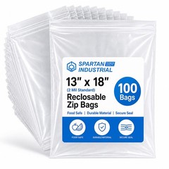 Spartan Industrial – 13″ X 18″ (100 Count) 2 Mil Clear X 18″,