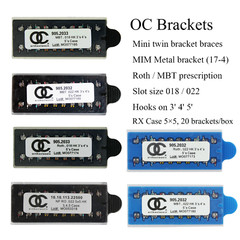 Dental Orthodontic Mini Brackets Metal Braces MIM ROTH MBT 018 022 345 Hooks