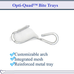 Dental Opti-Quad™ Quad-Tray Full Quadrant Dual Arch Metal Bite Tray, Anterior