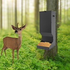 Hanging Deer Feeder Automatic Feed Dispenser With Waterproof Lid For Wildlife