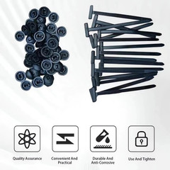 50 Pack Heavy Duty Nylon Buckles, Self-Locking Zip Cable Tie Holder