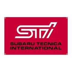 Subaru STI Red 150cm x 90cm Tapestry Flag Banner Garage Sign JDM #0471