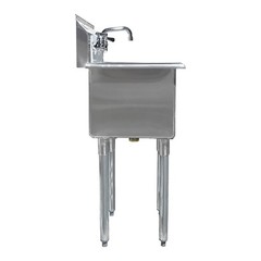 18 in. x 18.5 in. Stainless Steel Utility Sink With 15 in. x 15 in. x 13 in.