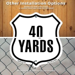 40 Yards Golf Course Running Race 5k Shield Shaped Sign With Stake
