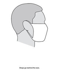 Disposable Face Covering (In Purple) Disposable Masks. 50 Per Box per Order.