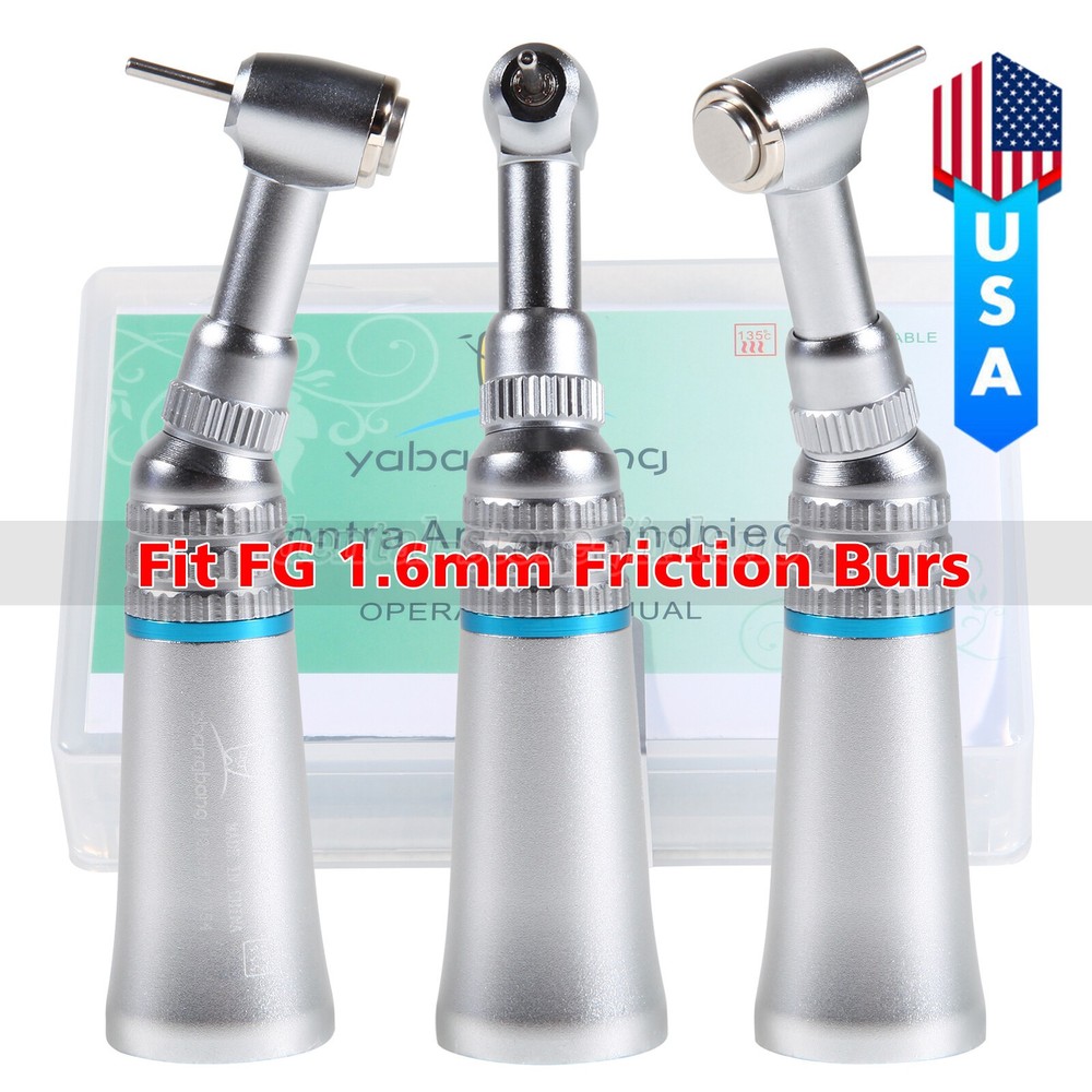 1-5*Dental Contra Angle handpiece Fit FG1.6mm Friction Bur /Air Motor 4 Hole Or