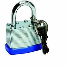 Lot of 12 Piece 40mm Laminated Pad Locks Keyed the Same Alike