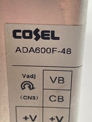 Cosel ADA600F-48 Power Supply, In 120-240VAC 5.9A, Out 48VDC 12.5A