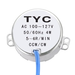 Synchronous Motor AC 100-127V 5-6RMP 50-60Hz 4W Double Flat Shaft CW/CCW