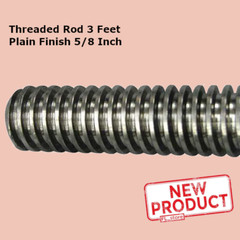 Threaded Rod 3 Feet Plain Finish Low Carbon Steel Acme 5/8-8 Inch Right Hand NEW