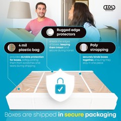 Medium Shipping & Moving Boxes 18 x 8 x 8 inches (5-Pack) – Extra Strength 20…