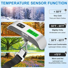 QIHATR Luggage Scale, 110lb Portable Luggage Weight Scale for Travel with Back