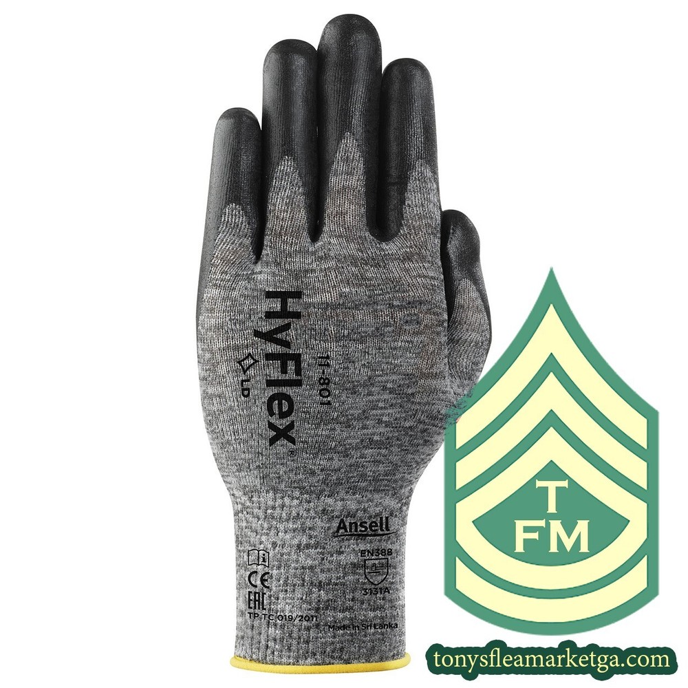 2 pairs of Ansell HyFlex 11-801 Foam Nitrile Coating Glove Size 8 Medium
