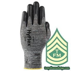 2 pairs of Ansell HyFlex 11-801 Foam Nitrile Coating Glove Size 8 Medium
