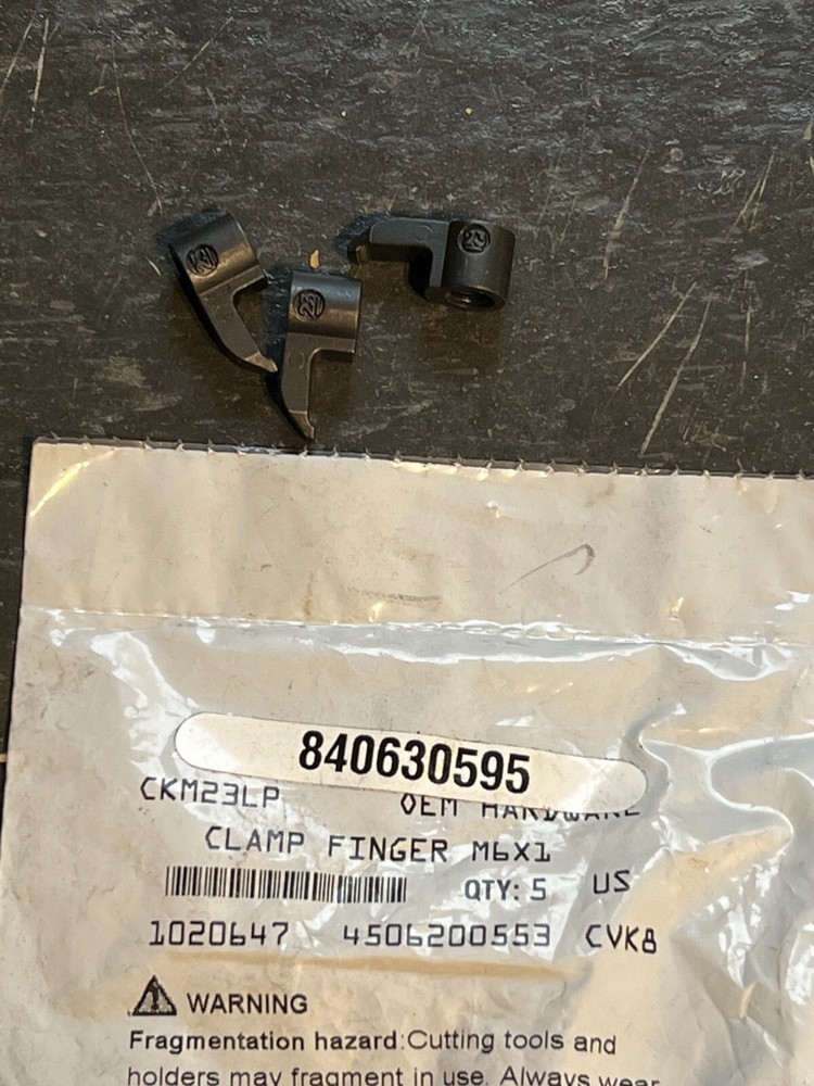 ckm23lp nos poor packaging pack of 3pcs m6x1 clamp finger