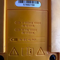 Fluke 179 True RMS Digital Multimeter Backlight Temp CAT III 1000V AC/DC Yellow