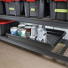 PIG Spill Containment Tray 40x28x5″- 17.9 Gallon Sump Capacity Stackable Durable