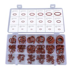 180 Pcs O-Ring Brown Metric FKM O-Ring Kit Fit High Heat Applications with Box