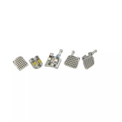 Dental Orthodontic Metal Brackets Braces Mini Roth MBT 018 022 345 Hooks MIM