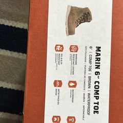 BRUNT Marin 6″ Comp Toe Waterproof Work Boots Brown Men’s 9D EH BRF10001-001