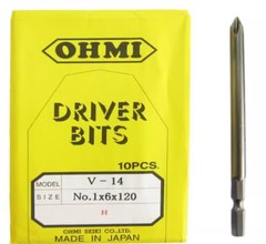 10pc/pack NEW FIT FOR OHMI Cross Head V-14 No.1 x6x50/75/100/120/150/200/250/300