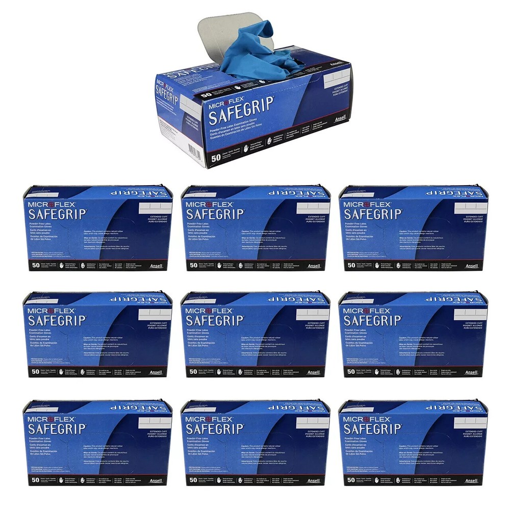 Microflex SG375XL-10 (X-Large) Disposable Latex Gloves Medical/Exam Grade, Case