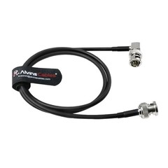 12G SDI Shielded Cable BNC to 75 Ohm Straight to Right Angle for RED 50cm 19in