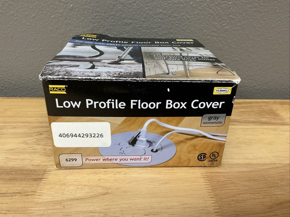 Hubbell RACO 6299 Round Floor Box Cover Kit 2 Lift Lids Fits 5511 Box NEW
