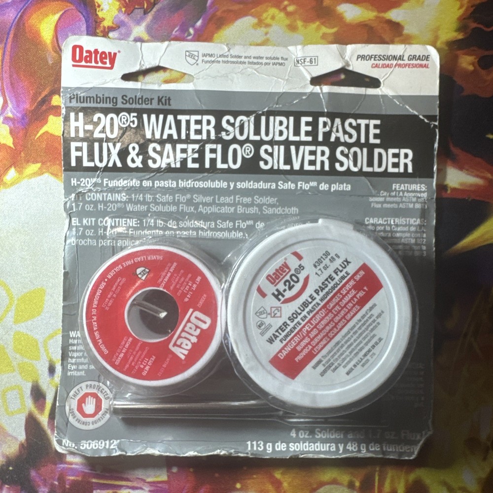 Oatey Plumbing Solder Kit 1/4 Lb Solder And 1.7 Oz Flux 506912