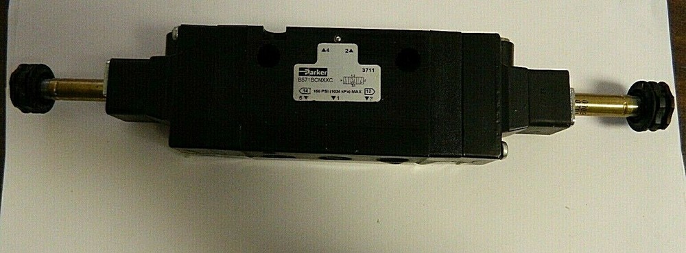 Parker 1/4" NPT Port Dub Solenoid 3-Pos Valveles Coil Solenoid Valve B571BC