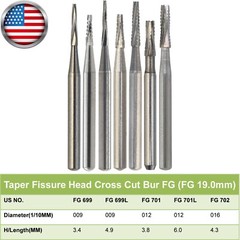 Wave Dental Carbide Bur High Speed FG 699 699L 169L 702L Taper Fissure Prima Bur