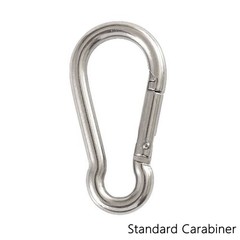 316 Stainless Steel Carabiner Snap Spring Hook Clip Marine Grade Eyelet Lock