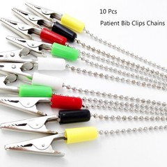 10 Pack Patient Bib Clips Chains Napkin Holder Assorted Dental Tattoo Medical