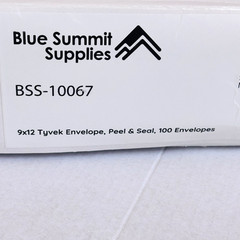 98 pcs Blue Summit Supplies 9×12 Tyvek Envelope White, Peel & Seal Open Box B195
