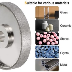 Diamond Lapidary Wheel 6 Inch x 1 Inch Arbor Hole 80 Grit Grinding Wheels