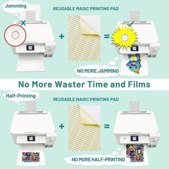 DTF Transfer Film, 50 Sheets 8.5″*11″ DTF Paper with Smart Printing Pad for A…
