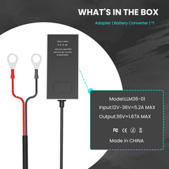 Car Battery Converter Adapter for Starlink Mini, 12-36V Input 36V/1.67A Output,