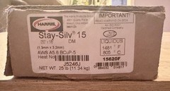 Harris Stay-Silv 15 Brazing Rod Copper Alloy 18 in AWS A5.8 BCuP-5 J5246J