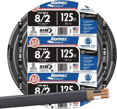 Southwire 125 ft. 8/2 Stranded Romex SIMpull CU NM-B W/G Wire – Black #28893602
