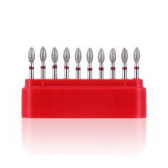 100Pcs Dental Diamond Burs 379-023F/368-023F FG Football Shape Fine Red Defend