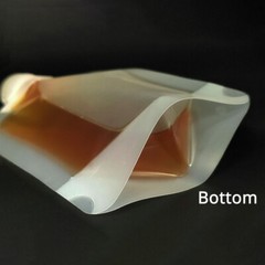 Multi-Size Translucent Matte Mylar Stand up Bottle Shape Spout Pouches w/ Funnel