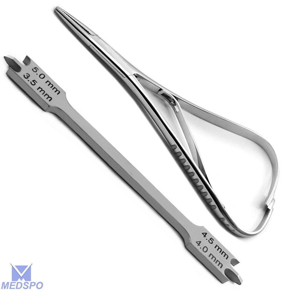 Mathieu Needle Holder surgical suture Forceps And Bracket Height Wick Type Gauge