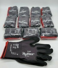 Ansell HyFlex 11-841 Foam Nitrile Grip Work Gloves – Size 7 – Lot 12 pairs. NEW