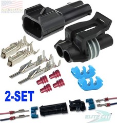 Delphi Metri-Pack 150 Series 2-Conductors w/16-18 AWG Sealed Waterproof *2 SET*